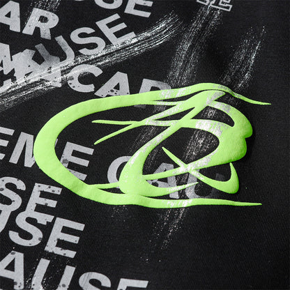 Fashion Letter Graffiti Printed Hoodie Men