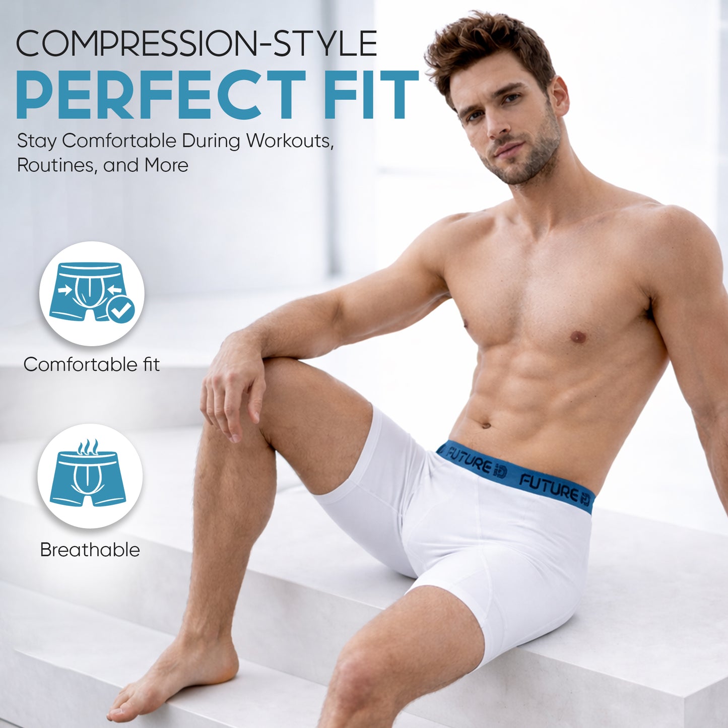 FUTURE ID Men’s Resilience Boxer Briefs 10-Pack – Breathable Cotton, No Ride-Up, Soft Stretch, All-Day Comfort Underwear